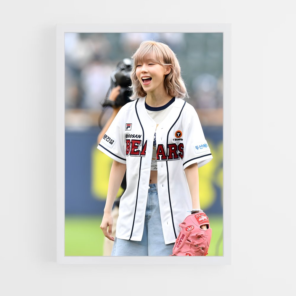 Poster Sourire de Championne – affiche Baseball (vue 3)
